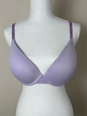 Victoria’s Secret PINK Wear Everywhere Push Up Bra 34DD Lavender Minimalist